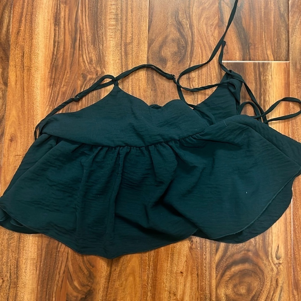 Urban Outfitters string wrap top  - Green - Med
